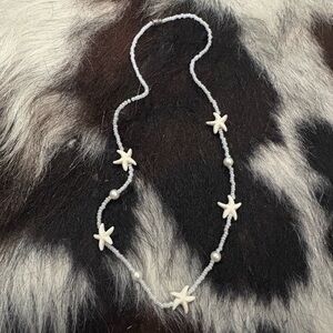 Starfish Pearl Necklace - White
